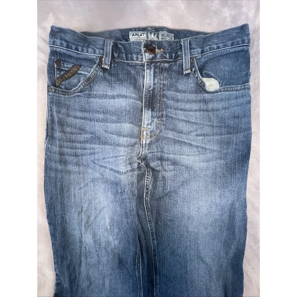 Ariat M4 Relaxed Straight Leg Jeans Men Size 30x36 Workwear Western Denim Cowboy